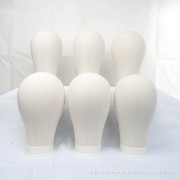 Hair Poly Canvas Block Head Mannequin Head Wig Stand For Styling Display Making Wigs